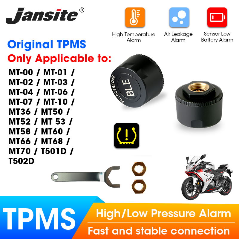 Tire Pressure Monitor - Jansite motorfietsen TPMS ontworpen voor specifiek