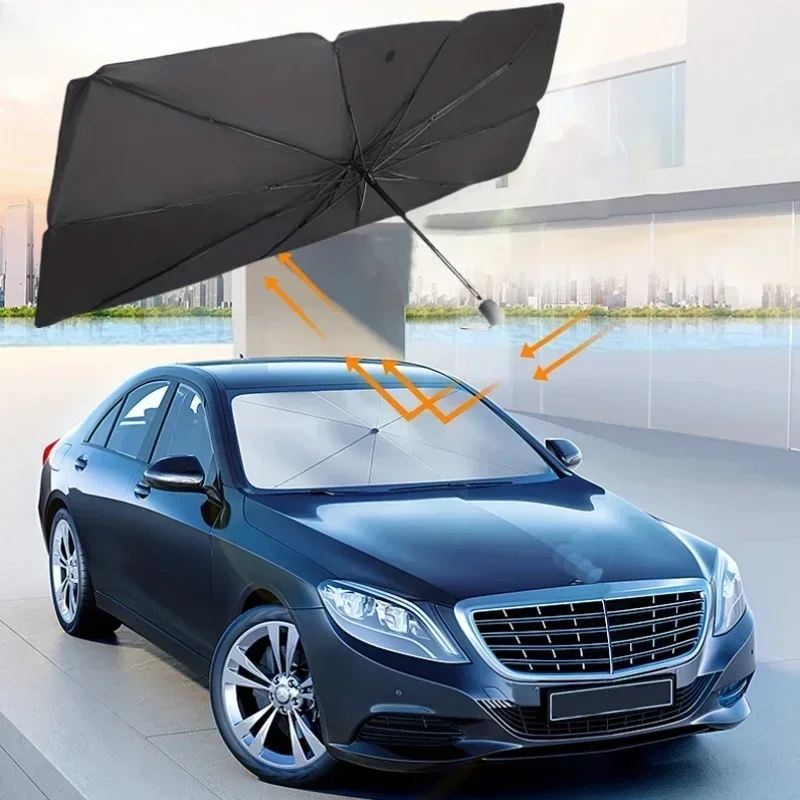 Windshield Sun Shade - Autozonnescherm, auto-accessoires voorruitzonnescherm, auto voorruitzonnescherm paraplu,