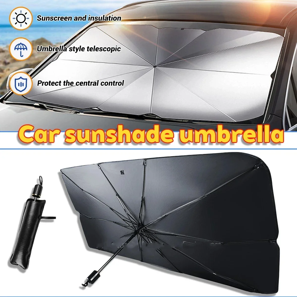Autozonnescherm voor de voorru - Windshield Sun Shade recensie en prijs
