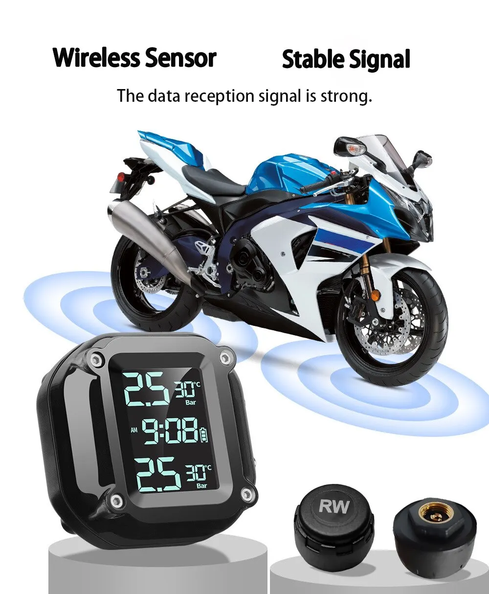 M5 TPMS motorfiets bandenspann - Tire Pressure Monitor recensie en prijs